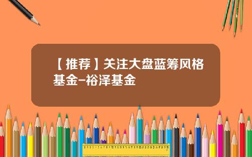 【推荐】关注大盘蓝筹风格基金-裕泽基金