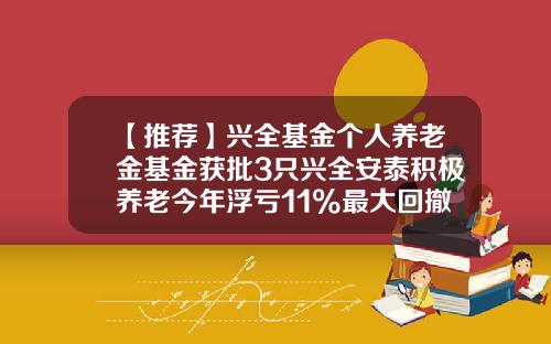 【推荐】兴全基金个人养老金基金获批3只兴全安泰积极养老今年浮亏11%最大回撤17%-安泰股票基金