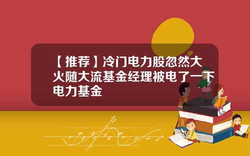 【推荐】冷门电力股忽然大火随大流基金经理被电了一下电力基金
