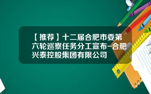 【推荐】十二届合肥市委第六轮巡察任务分工宣布-合肥兴泰控股集团有限公司