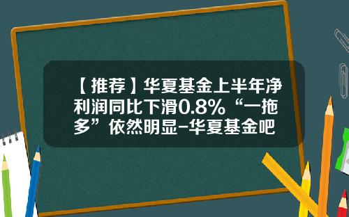 【推荐】华夏基金上半年净利润同比下滑0.8%“一拖多”依然明显-华夏基金吧