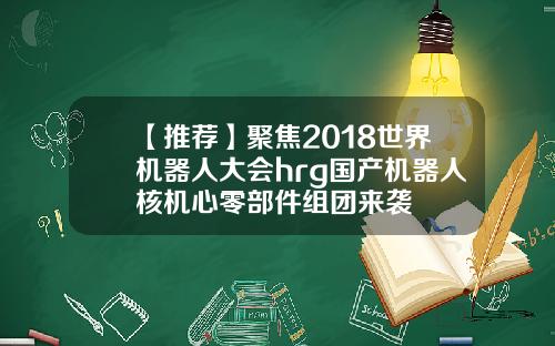 【推荐】聚焦2018世界机器人大会hrg国产机器人核机心零部件组团来袭