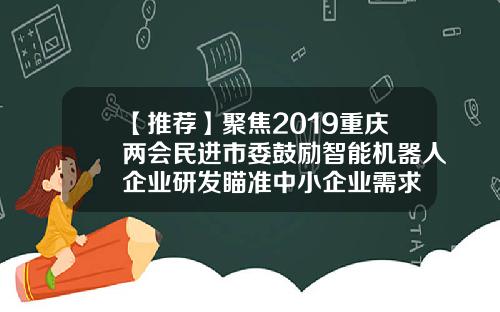【推荐】聚焦2019重庆两会民进市委鼓励智能机器人企业研发瞄准中小企业需求