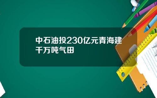 中石油投230亿元青海建千万吨气田