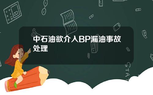中石油欲介入BP漏油事故处理