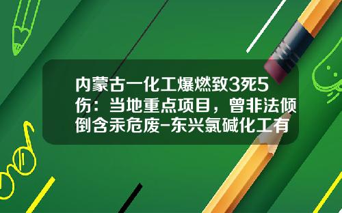 内蒙古一化工爆燃致3死5伤：当地重点项目，曾非法倾倒含汞危废-东兴氯碱化工有限公司