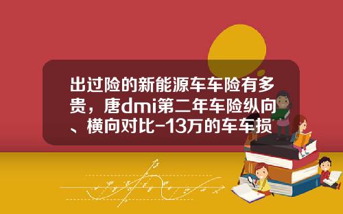 出过险的新能源车车险有多贵，唐dmi第二年车险纵向、横向对比-13万的车车损险多少钱【新闻】.