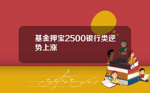 基金押宝2500银行类逆势上涨