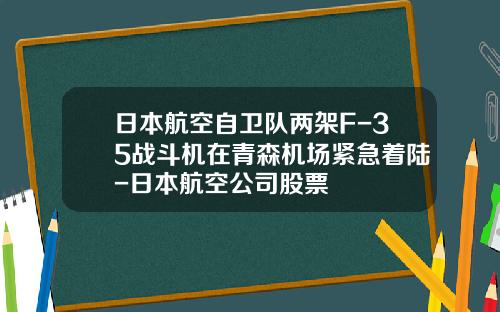 日本航空自卫队两架F-35战斗机在青森机场紧急着陆-日本航空公司股票
