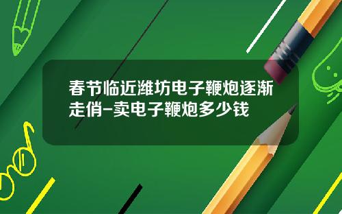 春节临近潍坊电子鞭炮逐渐走俏-卖电子鞭炮多少钱
