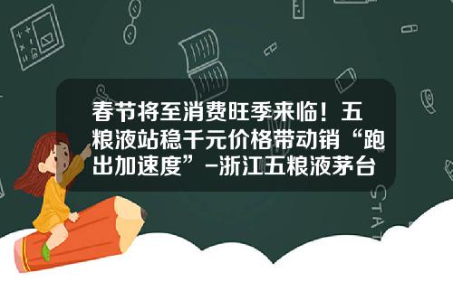 春节将至消费旺季来临！五粮液站稳千元价格带动销“跑出加速度”-浙江五粮液茅台销售公司