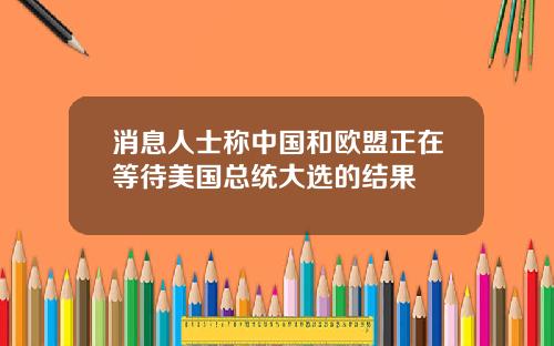 消息人士称中国和欧盟正在等待美国总统大选的结果