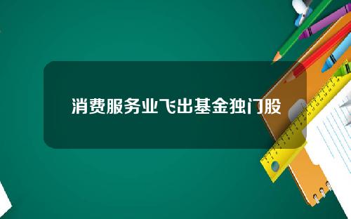 消费服务业飞出基金独门股