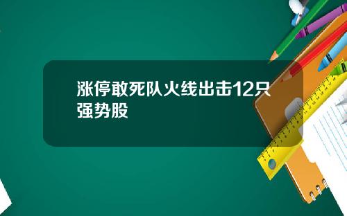 涨停敢死队火线出击12只强势股