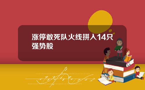 涨停敢死队火线拼入14只强势股