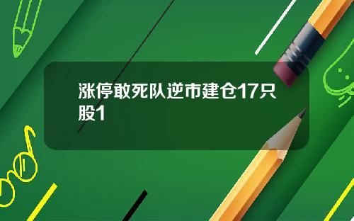 涨停敢死队逆市建仓17只股1