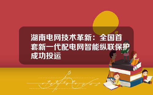 湖南电网技术革新：全国首套新一代配电网智能纵联保护成功投运‌