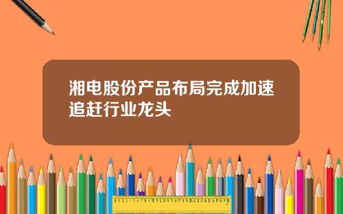 湘电股份产品布局完成加速追赶行业龙头
