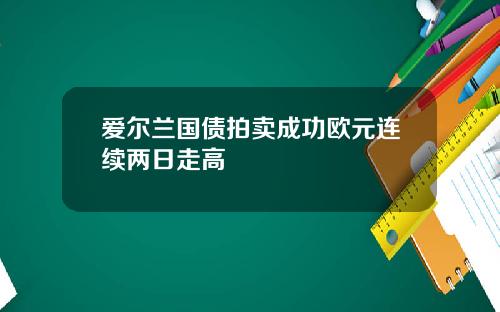 爱尔兰国债拍卖成功欧元连续两日走高