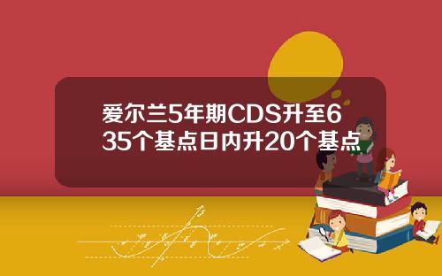 爱尔兰5年期CDS升至635个基点日内升20个基点