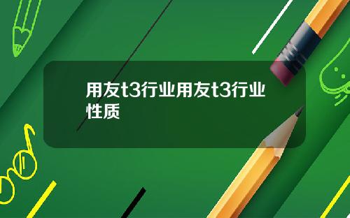 用友t3行业用友t3行业性质
