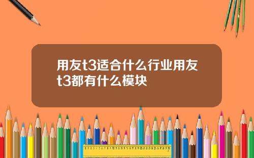 用友t3适合什么行业用友t3都有什么模块