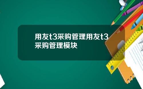 用友t3采购管理用友t3采购管理模块