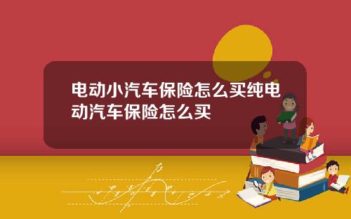 电动小汽车保险怎么买纯电动汽车保险怎么买