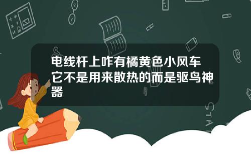 电线杆上咋有橘黄色小风车它不是用来散热的而是驱鸟神器