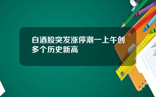 白酒股突发涨停潮一上午创多个历史新高