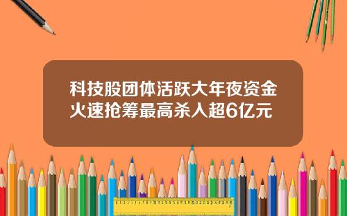 科技股团体活跃大年夜资金火速抢筹最高杀入超6亿元