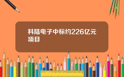 科陆电子中标约226亿元项目
