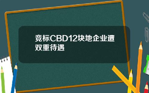 竞标CBD12块地企业遭双重待遇