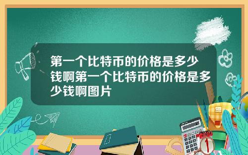 第一个比特币的价格是多少钱啊第一个比特币的价格是多少钱啊图片