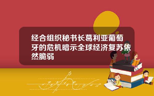 经合组织秘书长葛利亚葡萄牙的危机暗示全球经济复苏依然脆弱
