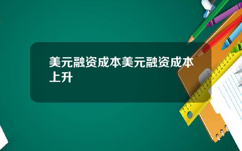 美元融资成本美元融资成本上升