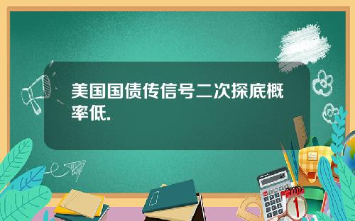 美国国债传信号二次探底概率低.
