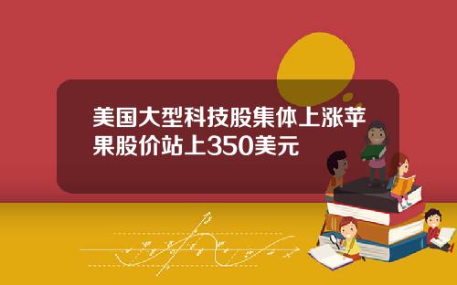 美国大型科技股集体上涨苹果股价站上350美元