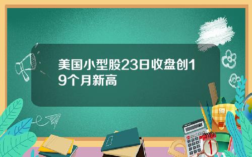 美国小型股23日收盘创19个月新高