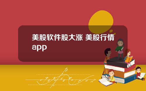 美股软件股大涨 美股行情app