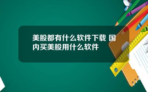 美股都有什么软件下载 国内买美股用什么软件