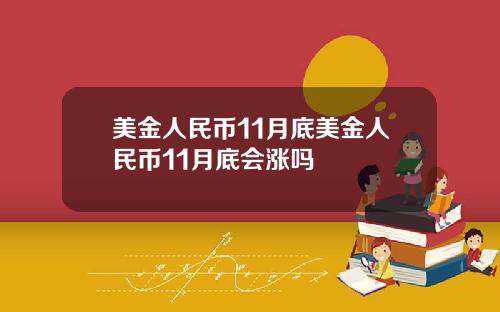 美金人民币11月底美金人民币11月底会涨吗