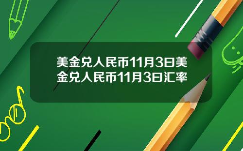 美金兑人民币11月3曰美金兑人民币11月3曰汇率