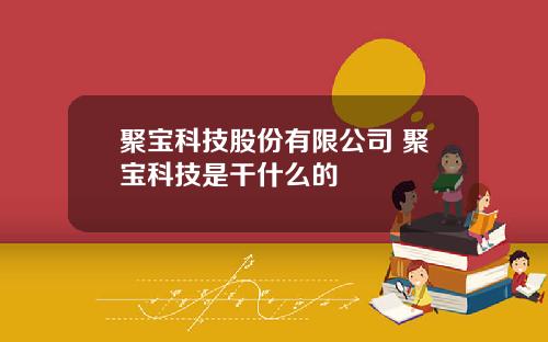 聚宝科技股份有限公司 聚宝科技是干什么的