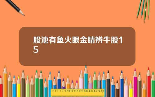 股池有鱼火眼金睛辨牛股15