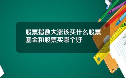 股票指数大涨该买什么股票基金和股票买哪个好