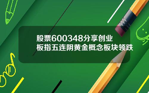 股票600348分享创业板指五连阴黄金概念板块领跌