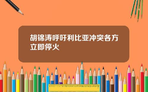 胡锦涛呼吁利比亚冲突各方立即停火