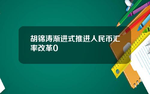 胡锦涛渐进式推进人民币汇率改革0