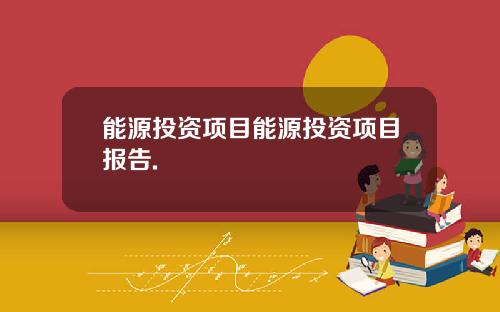能源投资项目能源投资项目报告.